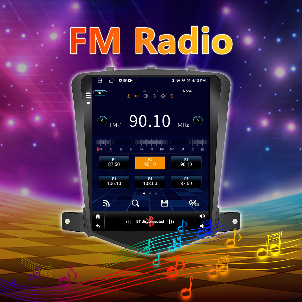 Car Stereo Radio Compatible with Chevy Cruze 2009 2010 2011 2012 2013 2014 2015,Android 13 Head Unit Wireless CarPlay Andriod Auto