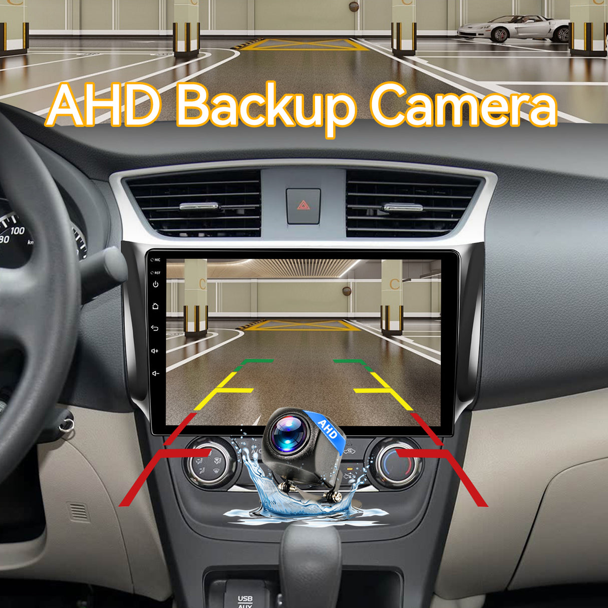 Car Stereo for Nissan Sentra 2013-2017 Upgrade Wireless CarPlay & Android Auto AHD Backup Camera GPS SWC FM WiFi Bluetooth