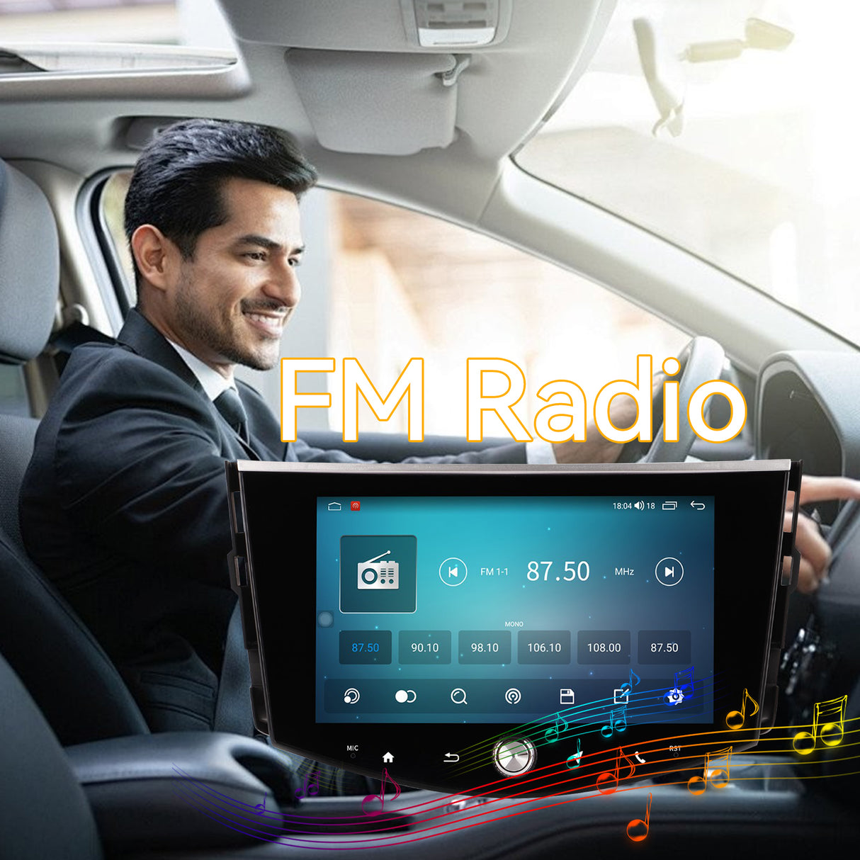 Car Stereo Radio 8-Core, with Android Auto Wireless Carplay for Toyota RAV4 2005-2011 Upgrade 2K Touchscreen Bluetooth WiFi GPS DSP AM FM Head Unit