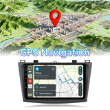 Android 13 Car Stereo Radio for Mazda 3 2010-2013 with Wireless CarPlay & Android Auto, 9-Inch Touchscreen GPS BT 5GWIFI FM SWC