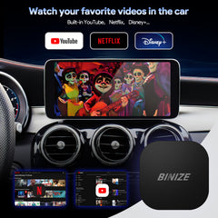Binize Android CarPlay BOX with Netflix for Car with OEM CarPlay
