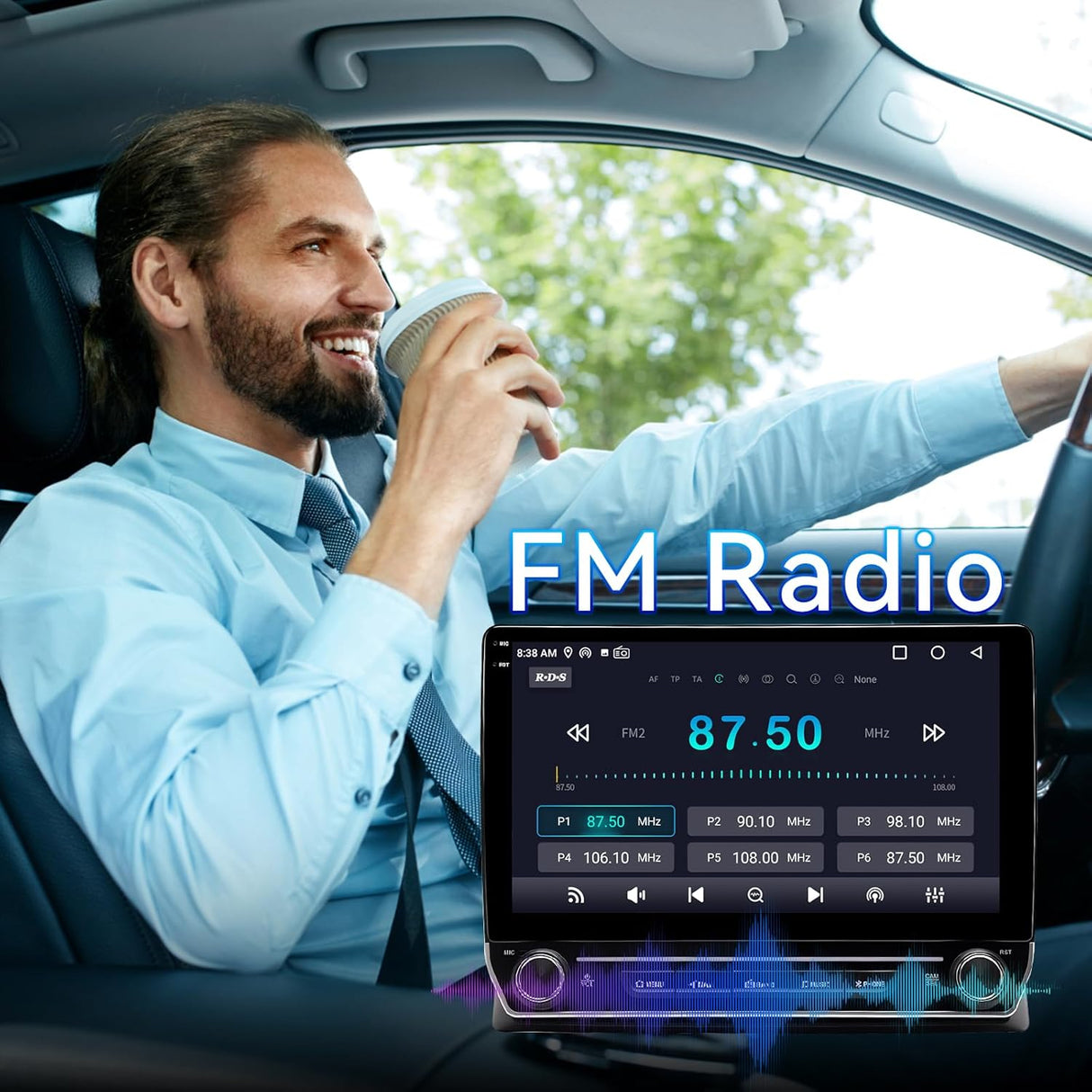 Car Radio Stereo for Toyota 4Runner 2003-2009 Wireless CarPlay & Android Auto GPS Navigation FM Radio Upgrade Bluetooth HD Backup Camera