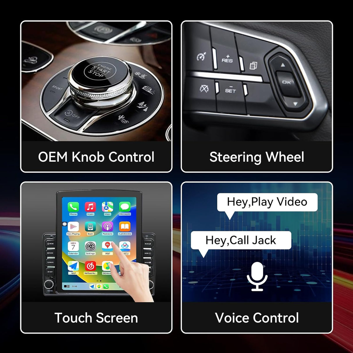 Car Radio Stereo for Ford F150 2004 2005 2006 2007 2008 AHD Backup Camera Upgrade Wireless CarPlay & Android Auto Touch Screen GPS WiFi SWC FM Bluetooth