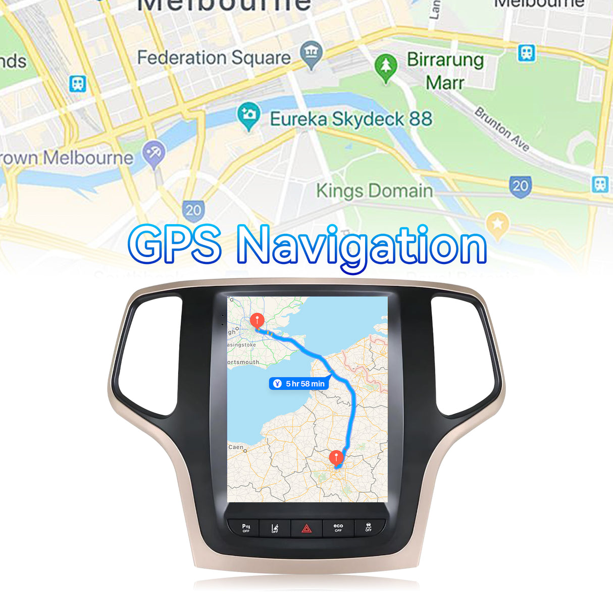 8 Core Android 13 Car Stereo Radio for Jeep Grand Cherokee 2014-2017 with Wireless CarPlay & Android Auto, 5G WiFi, Bluetooth 5.0, GPS and Backup Camera