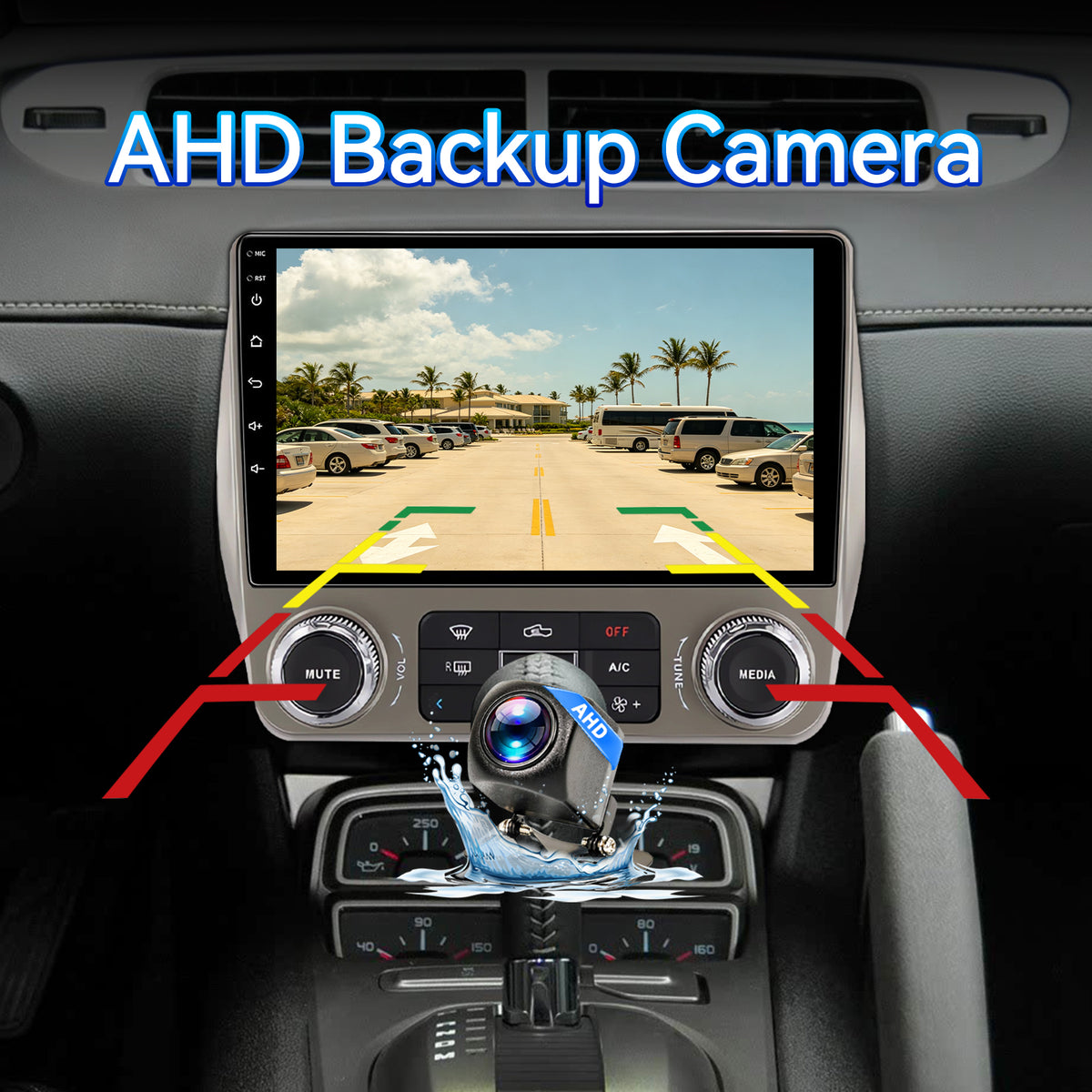 Car Stereo Radio for Chevrolet Camaro 2010-2015 with Wireless CarPlay & Android Auto 9-Inch Touchscreen 5G WiFi Bluetooth 5.0 GPS SWC Backup Camera