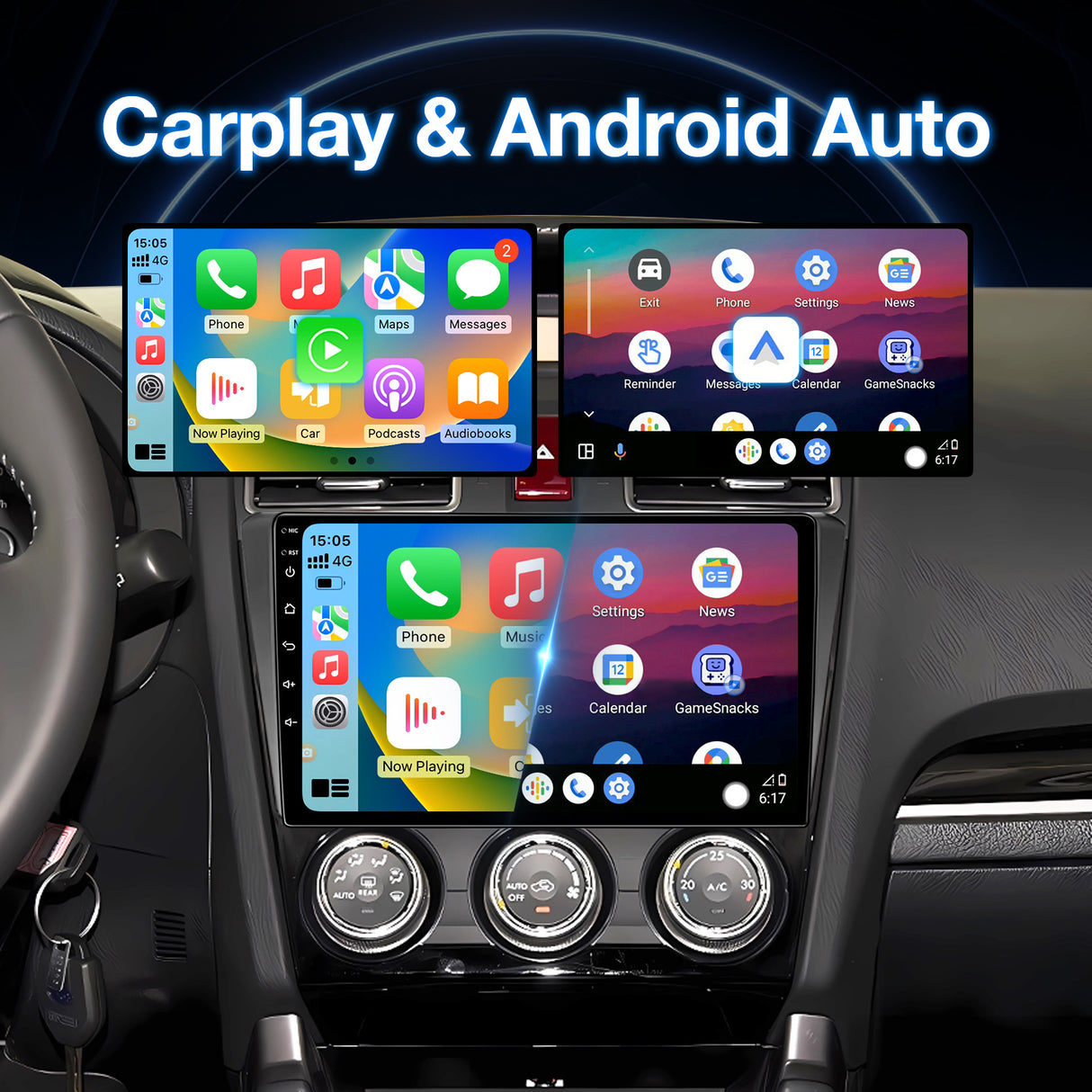 Android 13 Car Stereo Radio Compatible with Subaru Forester WRX Impreza STi Crosstrek 2016-2018