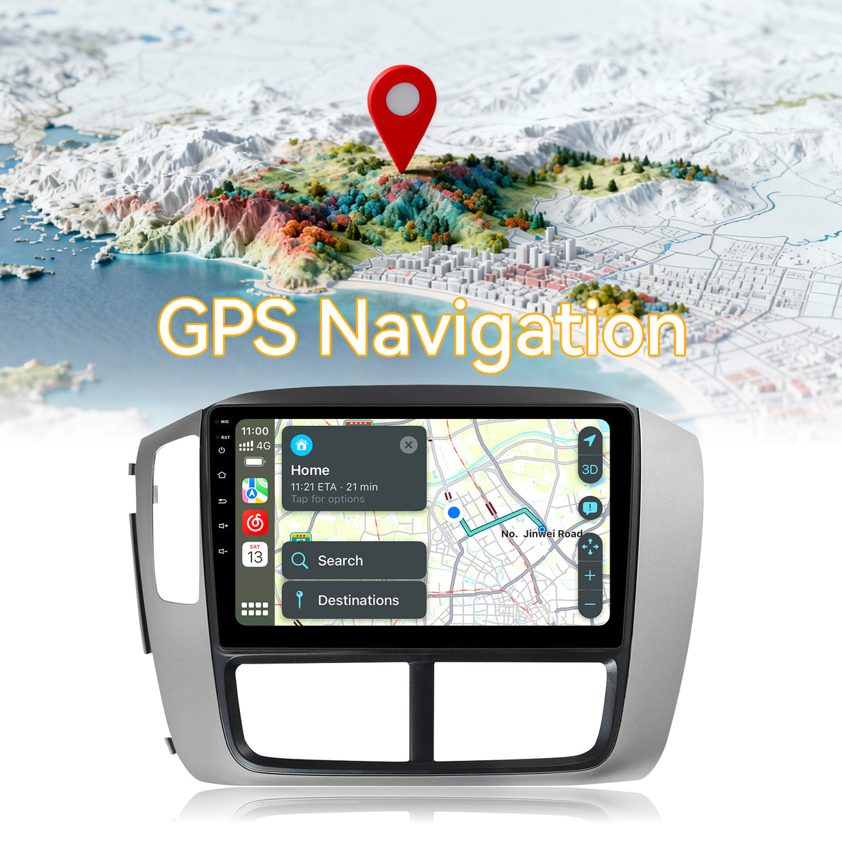 Car Stereo for Honda Pilot 2006-2008 Upgrade Wireless CarPlay & Android Auto AHD Backup Camera GPS SWC FM WiFi Bluetooth
