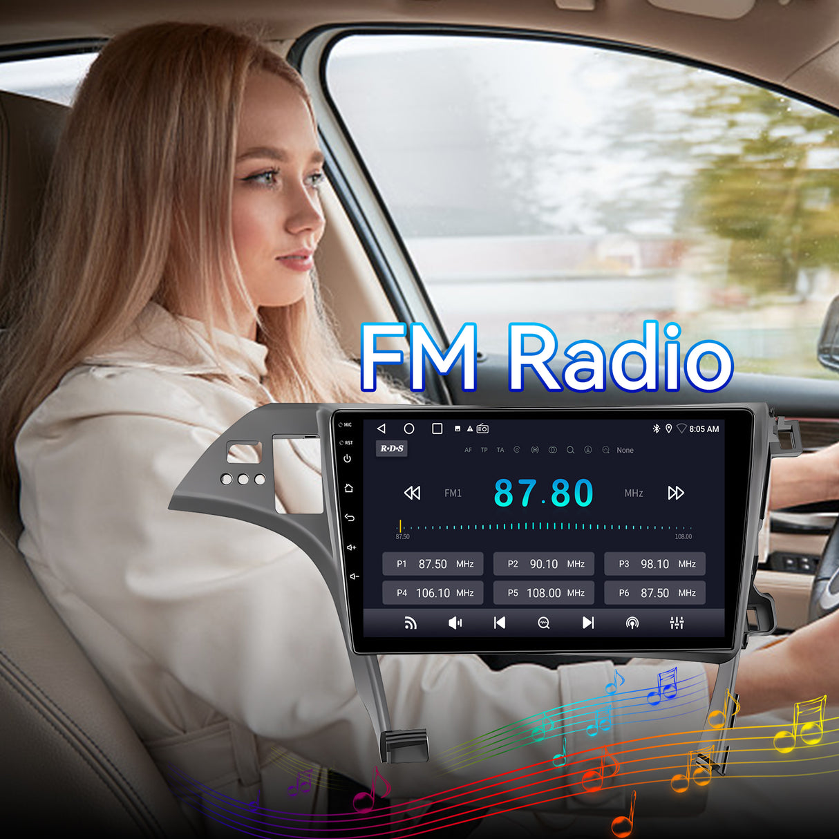 Car Stereo Radio for Toyota Prius 2010-2015 Qualcomm Chipset with Wireless CarPlay & Android Auto WiFi Bluetooth GPS FM RDS EQ SWC Upgrade 1080P Backup Camera