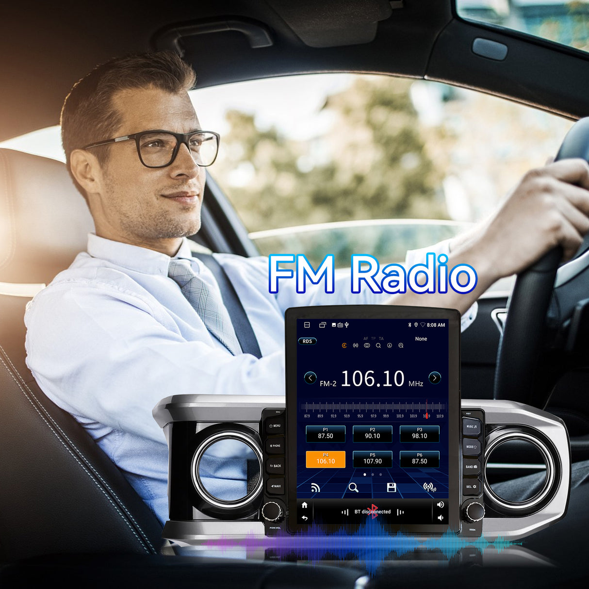 Car Stereo Radio for Toyota Tacoma 2016-2023 with Wireless CarPlay & Android Auto GPS SWC 1080p Backup Camera