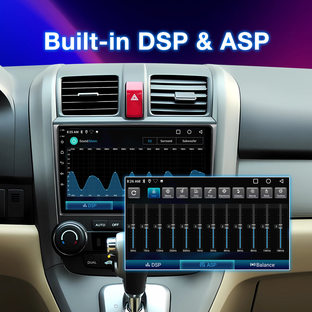 Binize Honda CRV 2006-2011 compatible con CarPlay android auto con dashkit