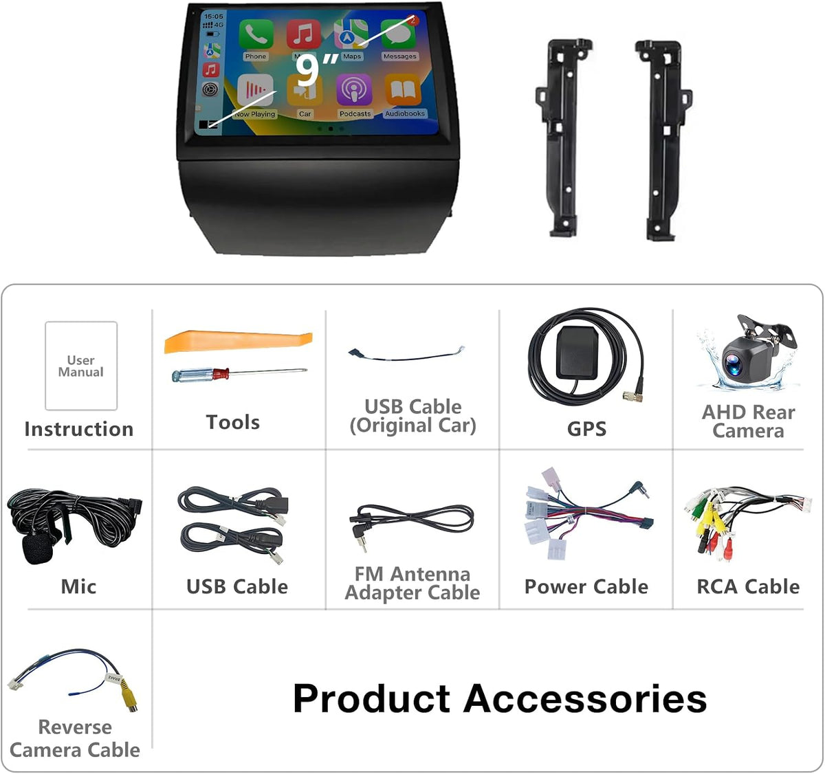 Android 13 Car Radio For Toyota Prius 2003 2004 2005 2006 2007 2008 2009 Support Wireless CarPlay Android Auto Bluetooth