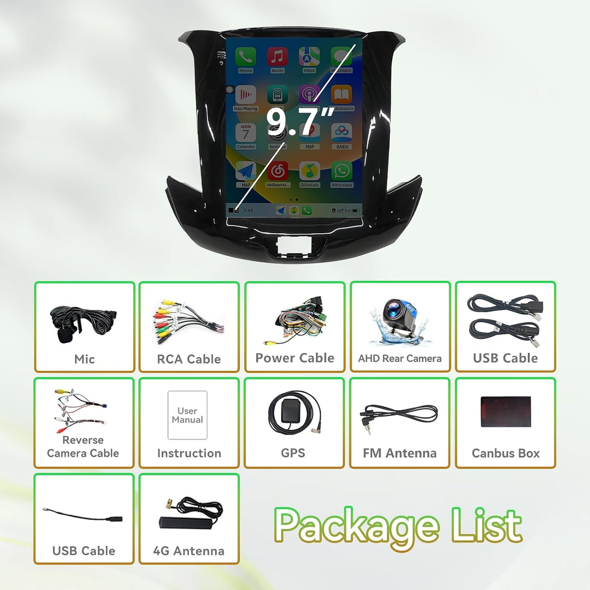 Car Stereo for Chevrolet Cruze 2016-2018 Upgrade Wireless CarPlay & Android Auto AHD Backup Camera GPS SWC FM WiFi Bluetooth