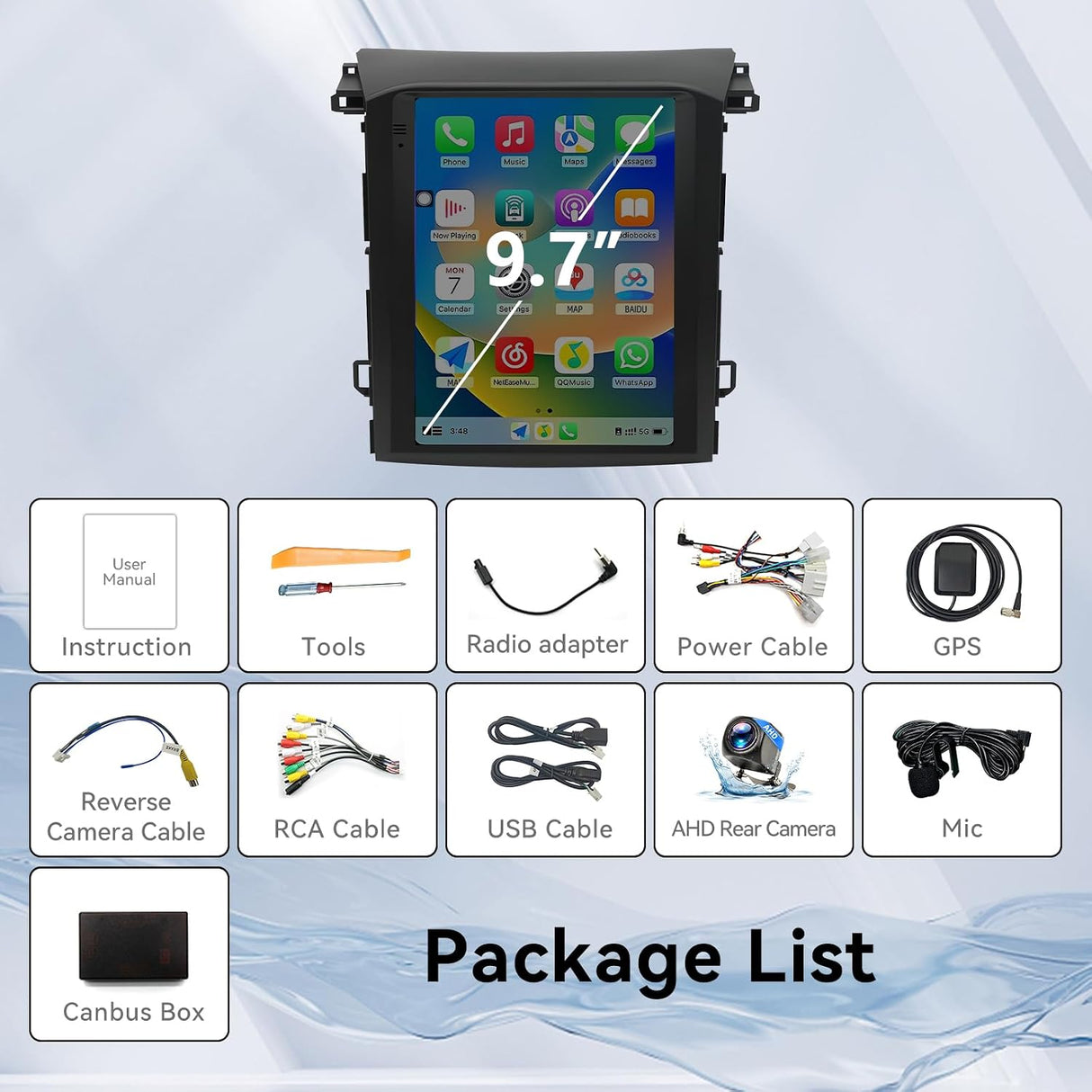 Car Stereo Radio for Subaru XV Crosstrek 2018 2019 2020 2021 Wireless CarPlay & Android Auto AHD Backup Camera Upgrade Touch Screen GPS WiFi SWC FM Bluetooth