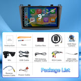 Android 13 Car Stereo Radio for Mazda 3 2010-2013 with Wireless CarPlay & Android Auto, 9-Inch Touchscreen GPS BT 5GWIFI FM SWC