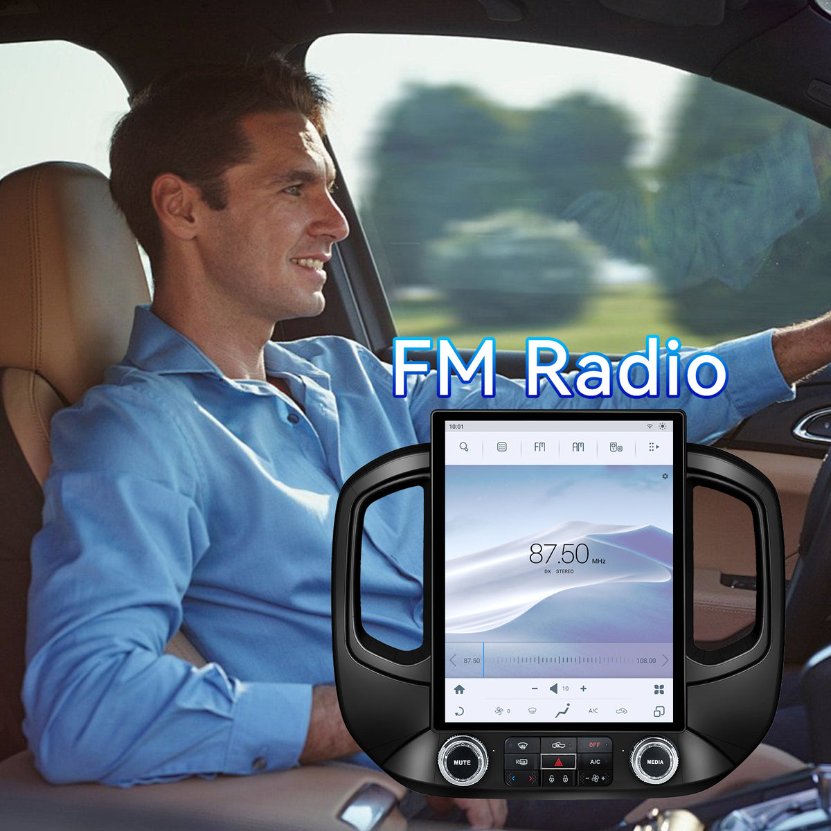 Car Stereo Radio for Chevrolet Colorado 2015-2018 with Wireless CarPlay & Android Auto, T-Style 12.1" Touchscreen, 8 Core 4+64GB, Mirror Link WiFi Bluetooth FM DSP SWC Backup Camera