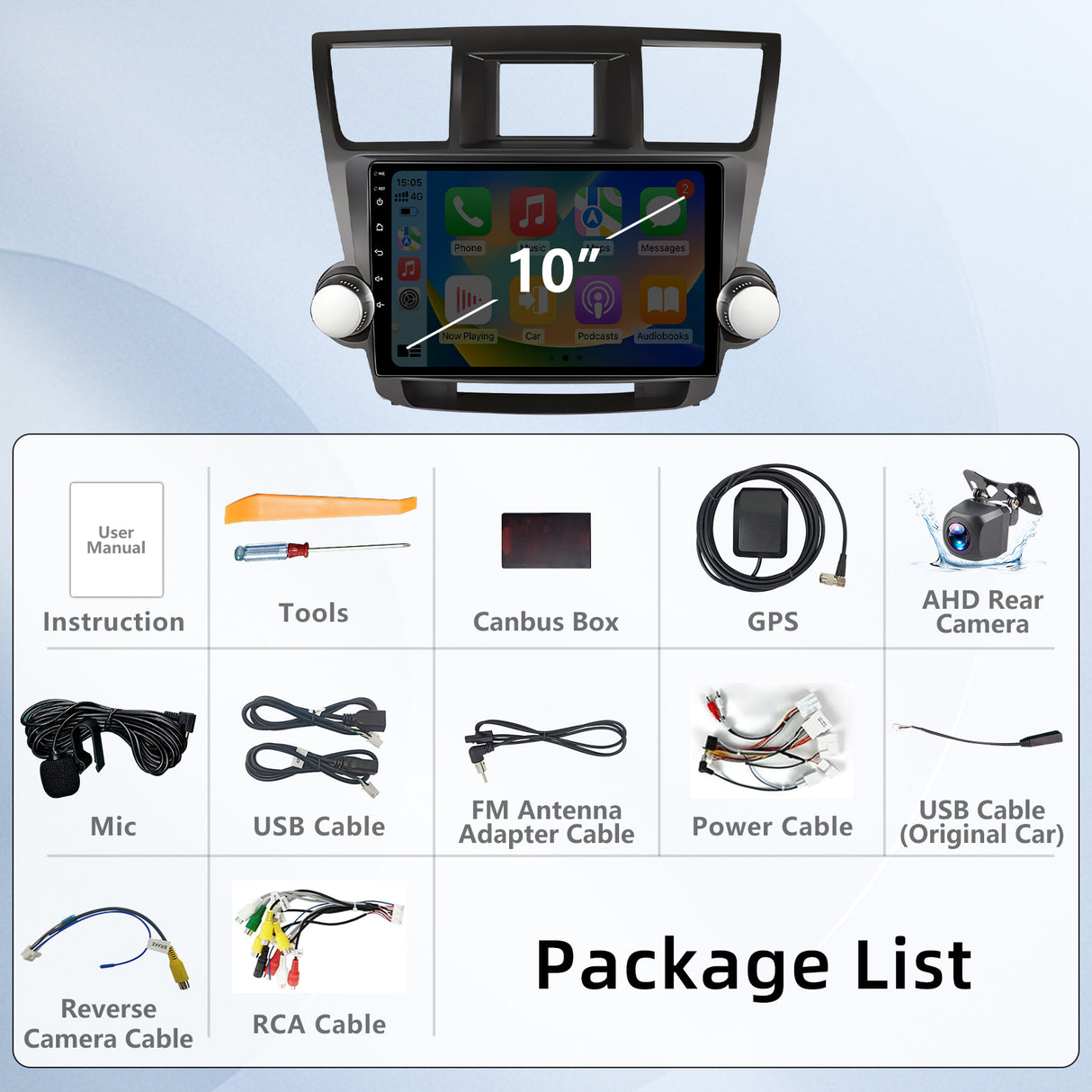 Android 13 Car Stereo Radio Compatible with Toyota Highlander 2008 2009 2010 2011 2012 2013 Radios