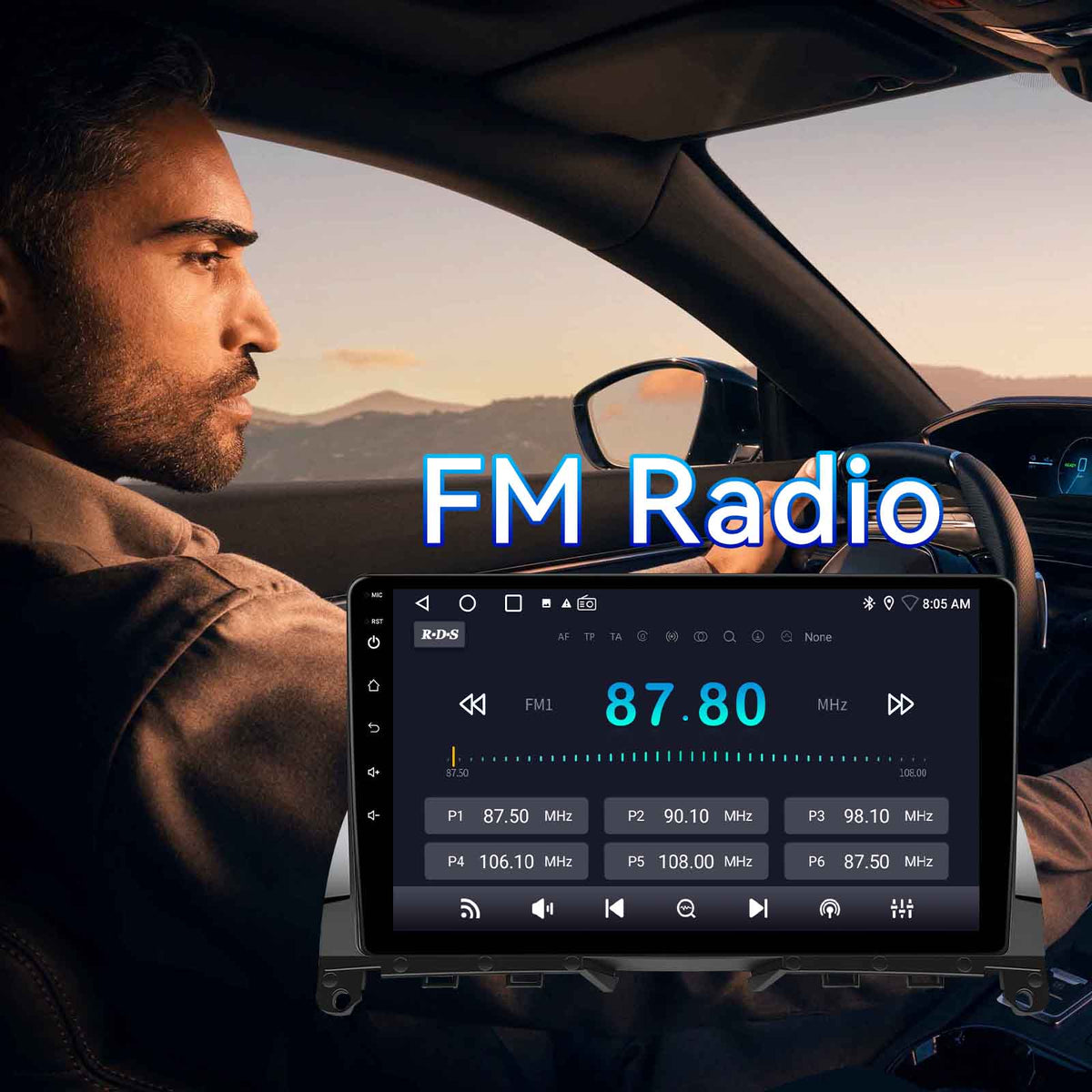 Car Stereo Radio for Mercedes Benz C-Class W204 S204 2006-2011 with Wireless Carplay & Android Auto 9-Inch Touchscreen FM Bluetooth 5G WiFi GPS Navigation Mirror Link SWC AHD Camera