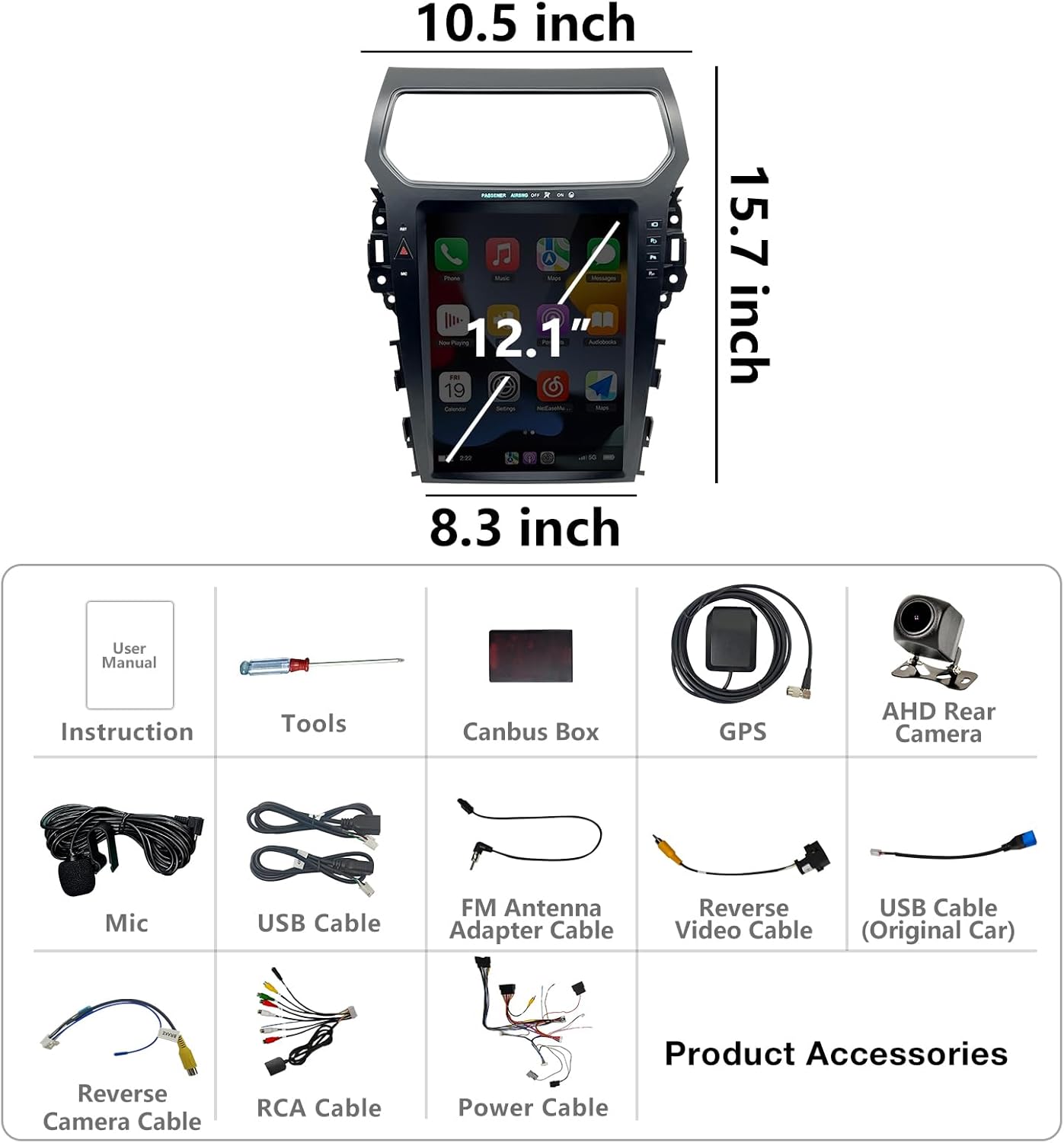 Android 13 Car Stereo for Ford Explorer 2011-2019 4G+64GB Car