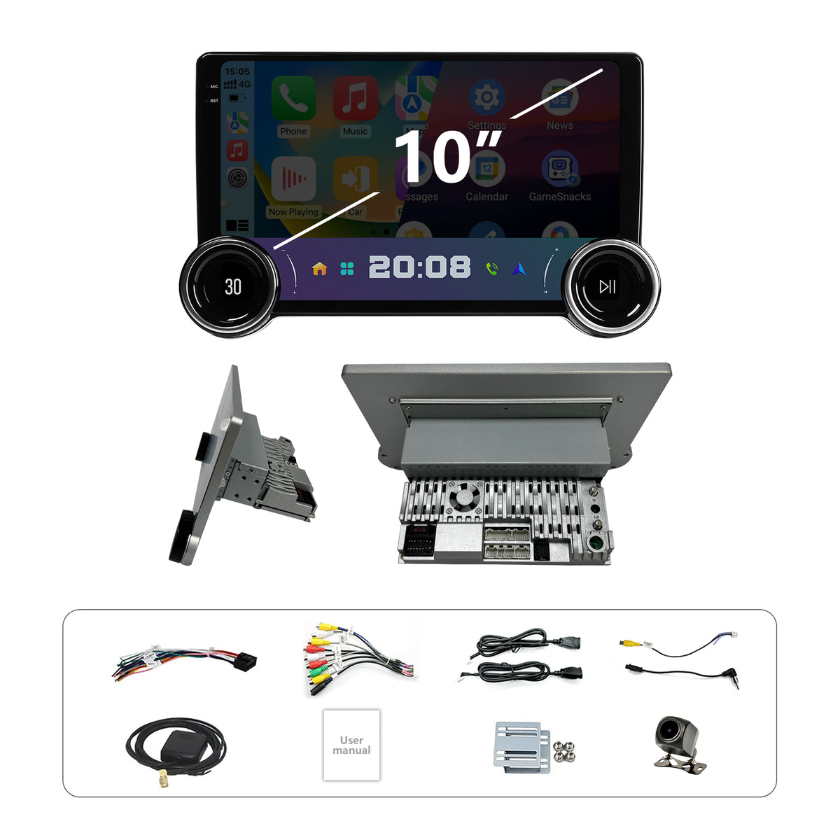 Din Module Radio Android 13 Single Din Touchscreen Radio with Wireless CarPlay Android ...