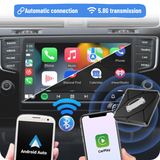 Wireless CarPlay & Android Auto Adapter for Car with OEM Wired CarPlay/Android Auto