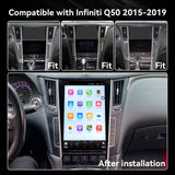Android Car Stereo Radio Head Unit Compatible with Infiniti Q50 2015 2016 2017 2018 2019 12.1" Touch Screen Wireless CarPlay & Android Auto 8core 8G +128G