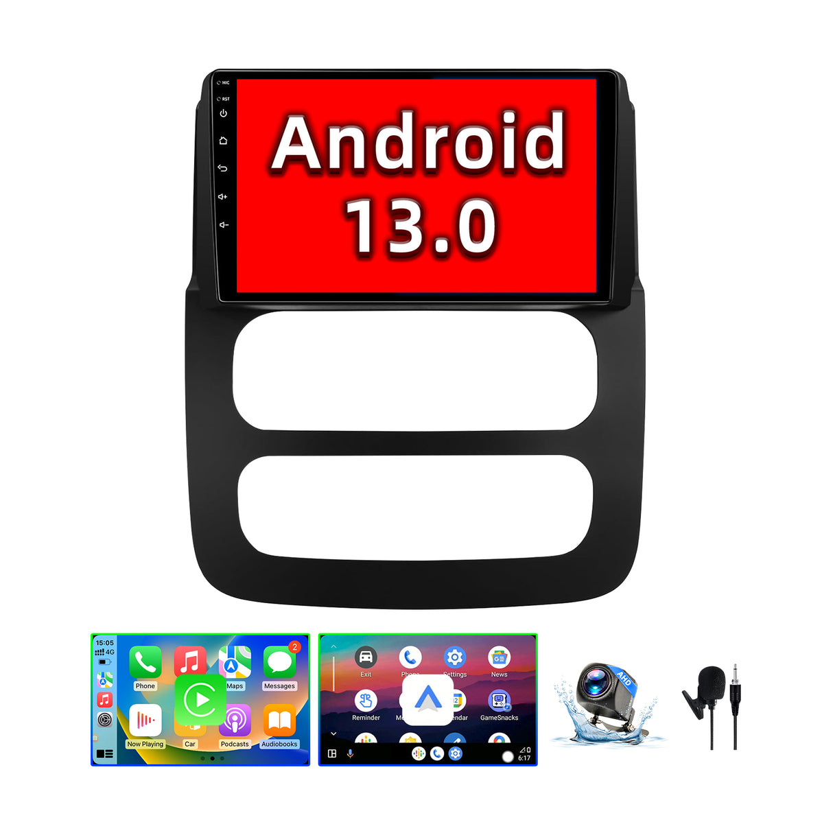 Android 13 4Core+64G ROM Car Stereo Radio Compatible with Dodge RAM 1500 2500 3500 2002 2003 2004 2005,9 Inch Touchscreen Head Unit Wireless Carplay Android Auto