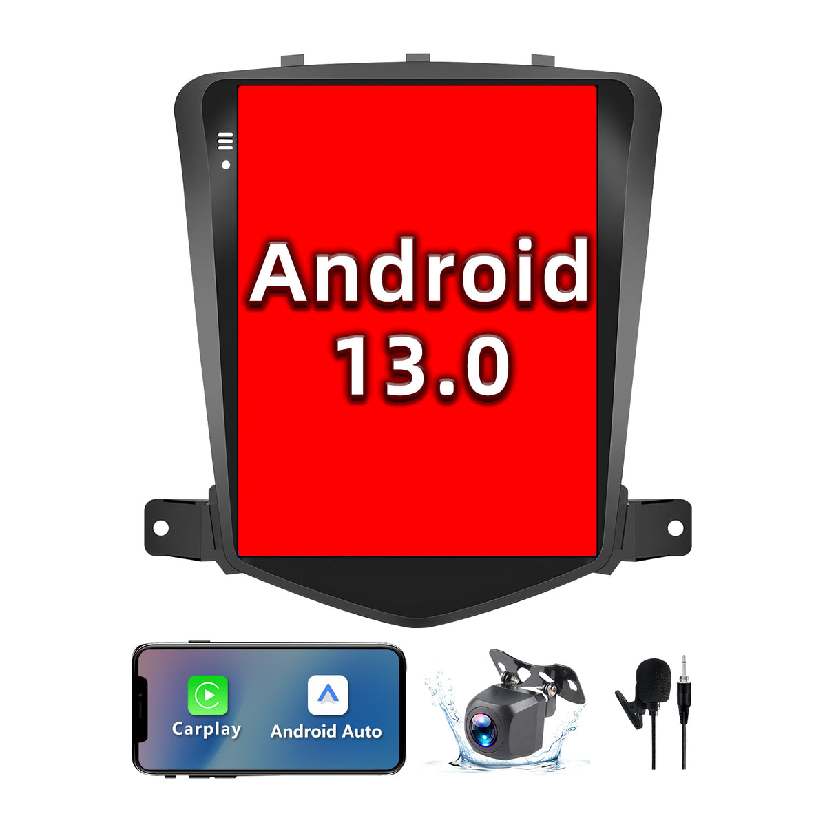 Car Stereo Radio Compatible with Chevy Cruze 2009 2010 2011 2012 2013 2014 2015,Android 13 Head Unit Wireless CarPlay Andriod Auto