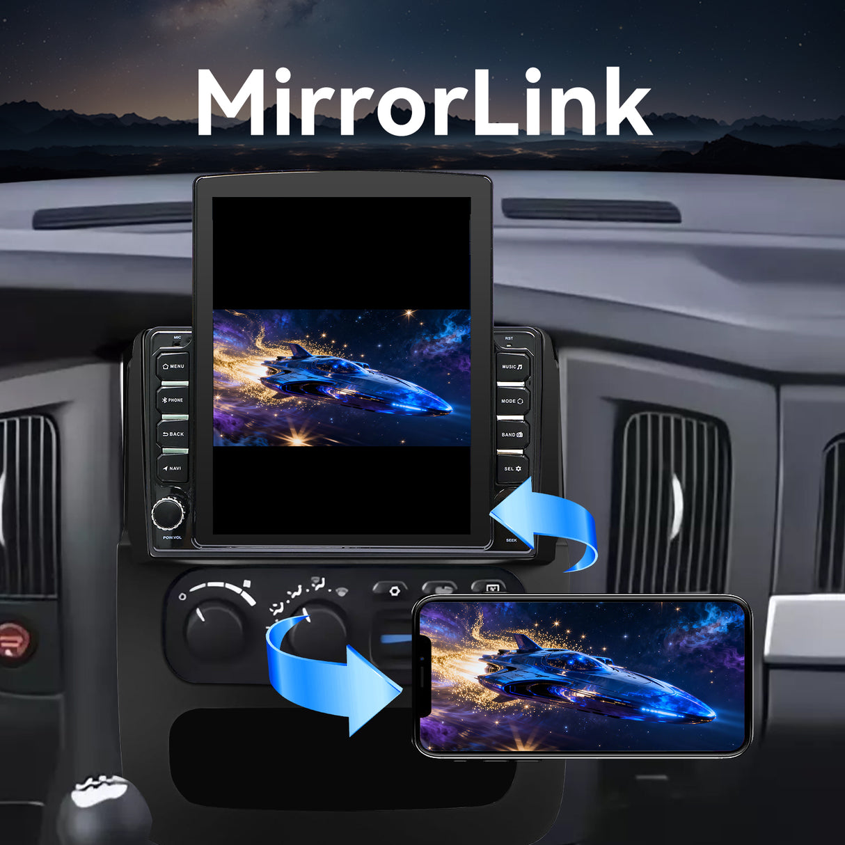 Android 14 Car Stereo Radio for Dodge Ram 1500 2500 3500 2002 2003 2004 2005 Supports Wireless CarPlay & Android Auto AHD Backup Camera