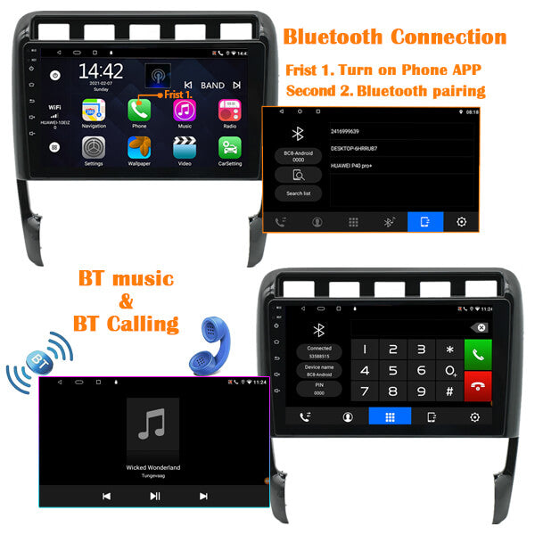 Binize 2002- 2010 Porsche Cayenne actualización android 9 estéreo del coche