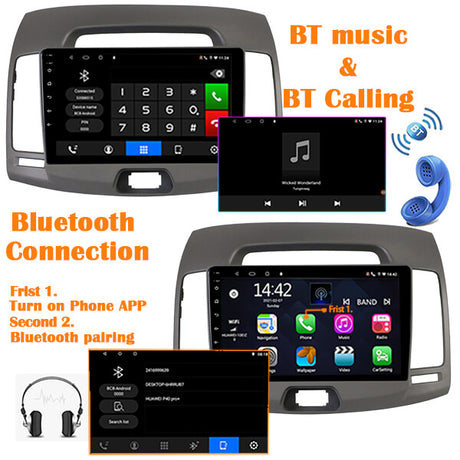 Binize tesla style radio for 2006-2010 Hyundai Elantra 9 Inch 2 din Android