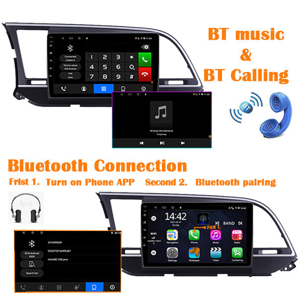 Binize 2016-2018 Hyundai Elantra Android Radio im Tesla-Stil