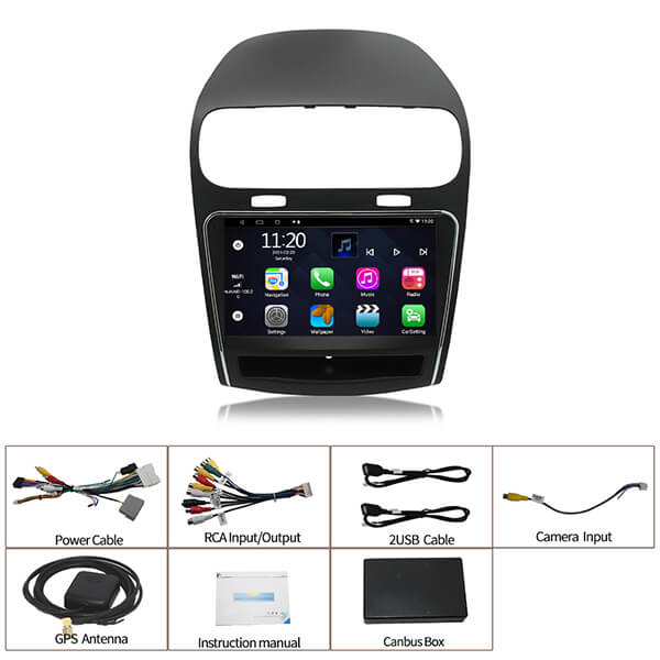 Binize 9 Inch 2 Din 2012- 2020 Dodge Journey with FM radio app