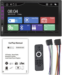 Binize 7 Inch Double din Apple play radio with free backup camera