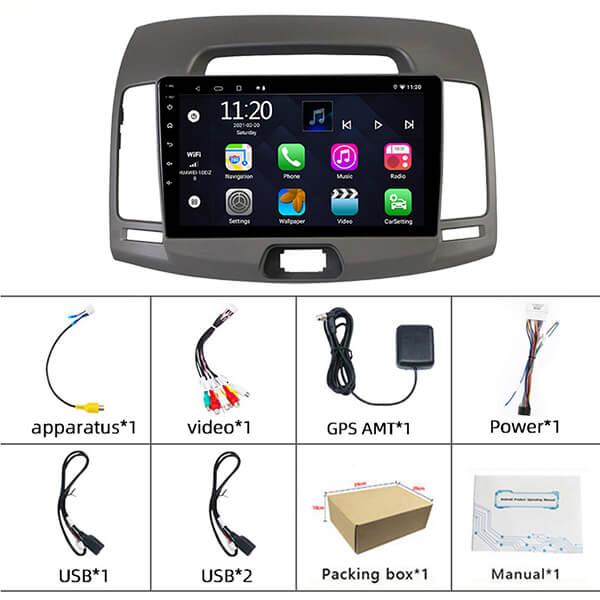 Binize 2010 Hyundai Elantra compatible con apple CarPlay aftermarket radio