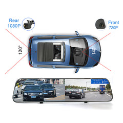 Binize 10inch 4G GPS Dual Lens Android ADAS Dash Cam Mirror D70