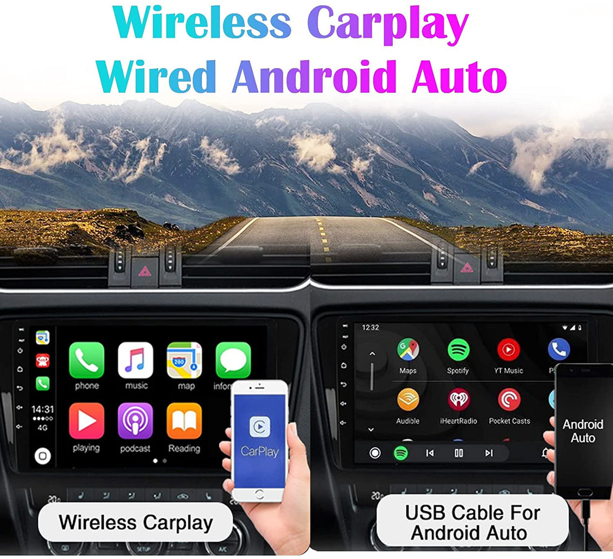 Binize 10Inch wireless CarPlay car radio with phone mirroring app