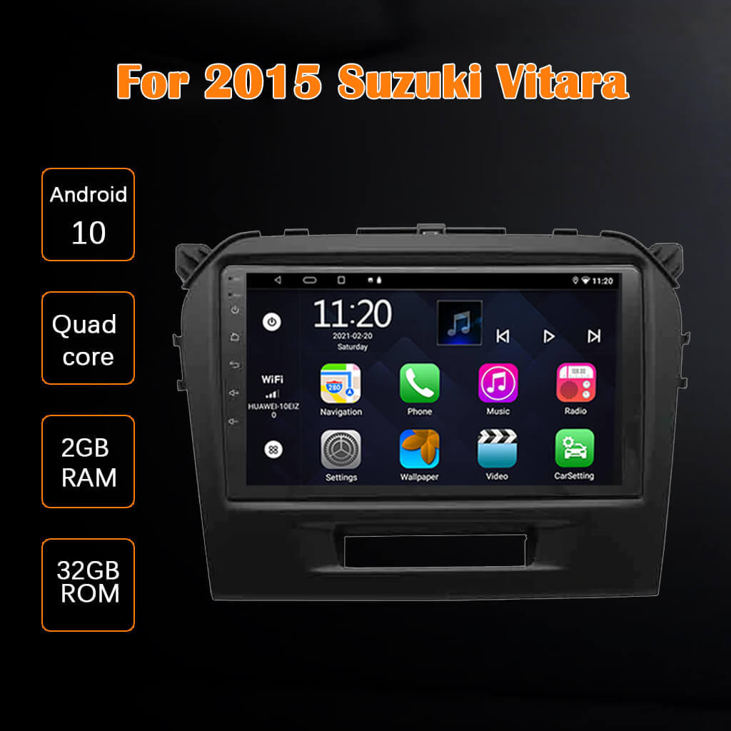 Binize 9 Pulgadas Android 10 Tesla Apple CarPlay para 15 Suzuki Vitara