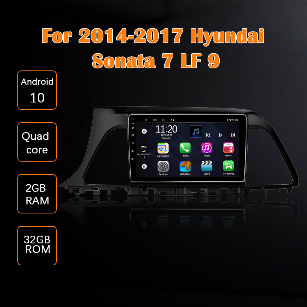 Binize 9 pulgadas doble din 2017 Hyundai Sonata Apple car play stereo