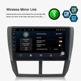 08-12 Subaru Forester Wireless Carplay Head Unit Estéreo de coche de doble DIN, compatible con GPS, Android 9.1, Mirrorlink, Bluetooth, cámara frontal, cámara de marcha atrás, control del volante