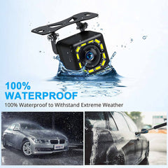 Binize waterproof 12 LED lights rear view camera with nigh vision