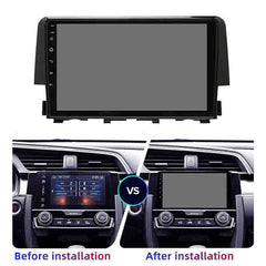 Binize | 9 Inch Car Radio for Honda Civic 2016-2018 Best Buy Car Radios Double DIN Head Unit Android System Car Stereo Touchscreen Carplay/Android Auto/MP5 Player/Car Radio Receiver, Bluetooth, FM, Support reversing Image Input/Brake Prompt