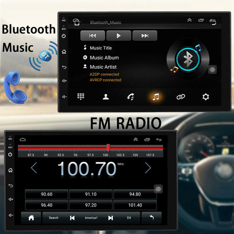 Binize (Renewed) 7 Inch Car Radio with 720p Cars Image Camera Input