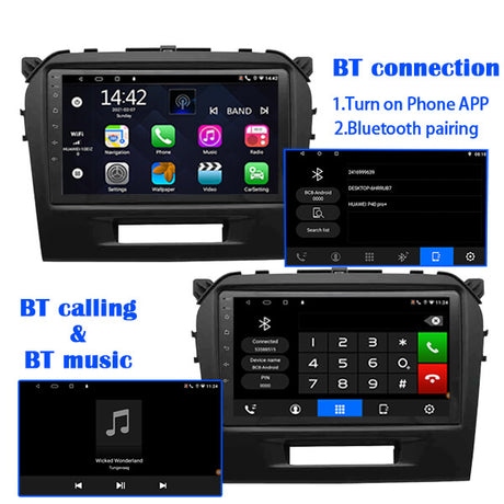 Binize 9 Pulgadas Doble Din Android Auto Radio para Suzuki Vitara