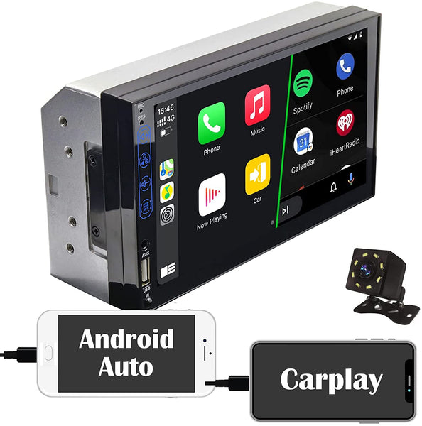 Binize 7 Inch Double din Apple play radio with free backup camera