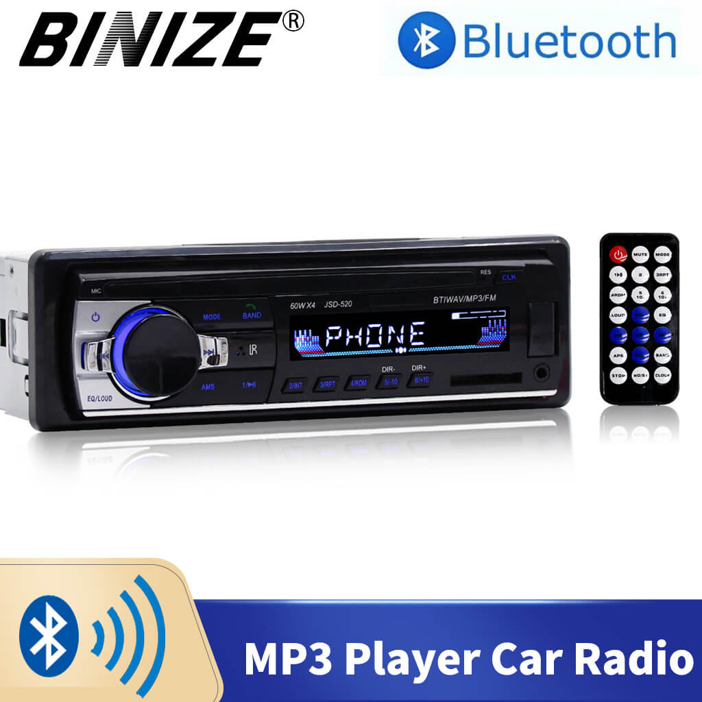 Binize Carmp3 player support Dual Bluetooth,Audio recording,SD card