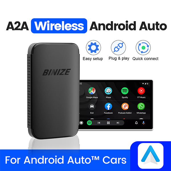 Binize Wireless Android Auto Adapter para OEM Wired Auto Car ——A2A