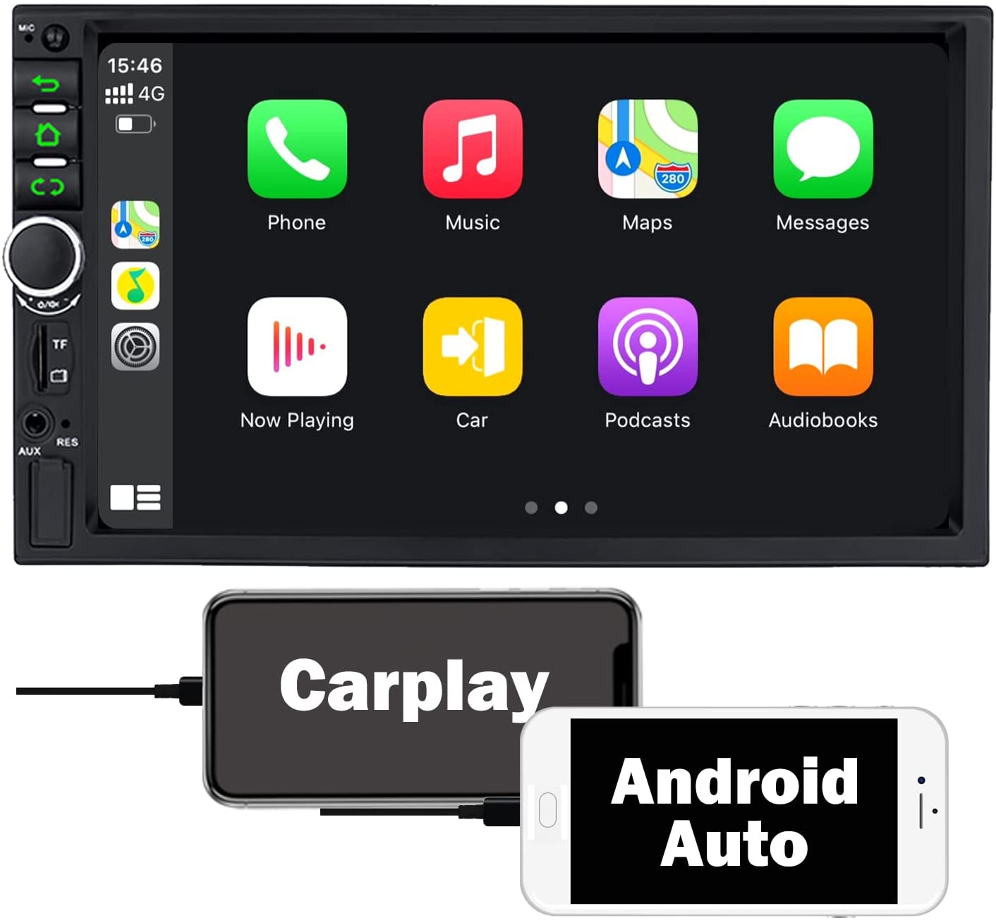 Binize 7 inch Apple Maps Car Radio with Apple Carplay Android Auto