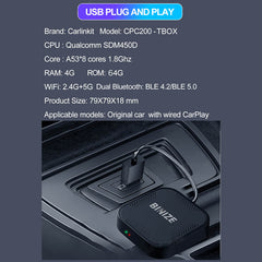 Binize Multimedia Video Box, Best Wireless CarPlay Adapter