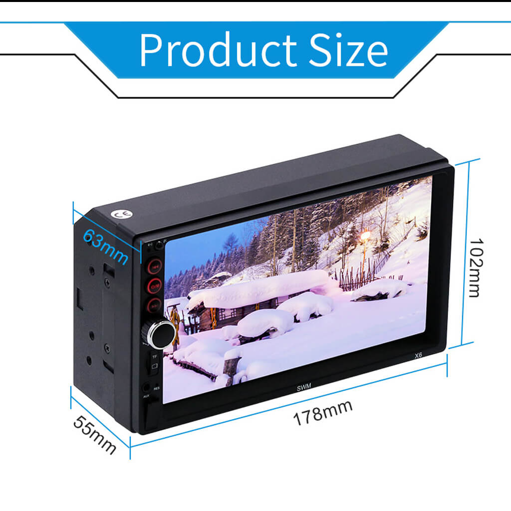 Binize 7 inch 2 din MP5 car player radio with android mirroring app