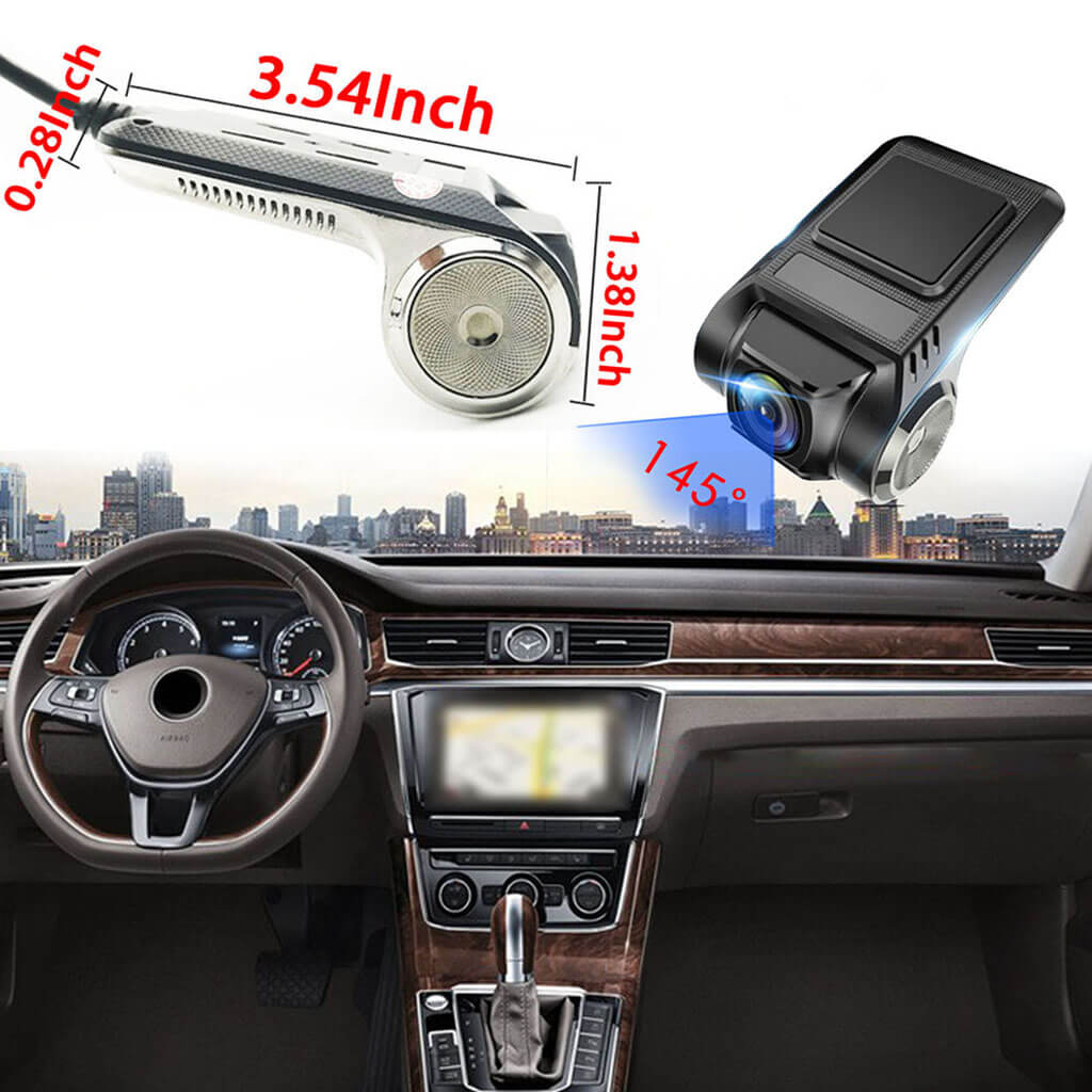 Cámara frontal del tablero del automóvil Binize con grabación en bucle del monitor de imagen HD